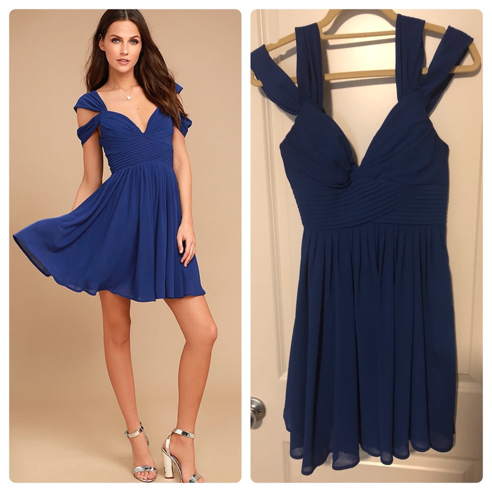 Lulus Royal Blue Skater Dress